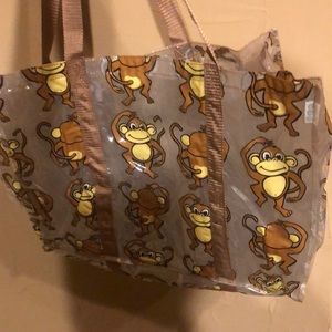 Large plastic tote bag